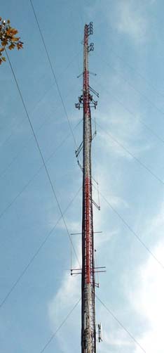 Tower carrying antennas