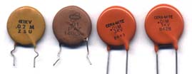 Disc ceramic capacitors 0.01-0.02uF